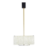 Lustre en laiton et perspex Moderniste Maison Arlus France des années 1950