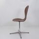 Vintage rotating chair in rosewood and chromed metal, 1950