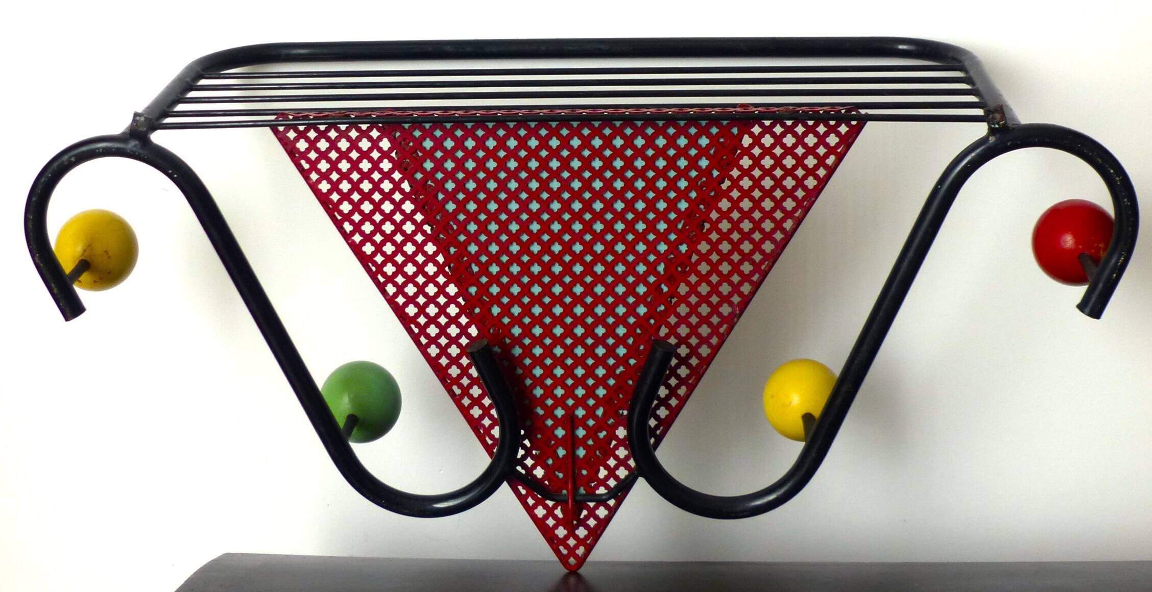 Mathieu MATEGOT Wall-mounted coat rack from the 1950s/1960s