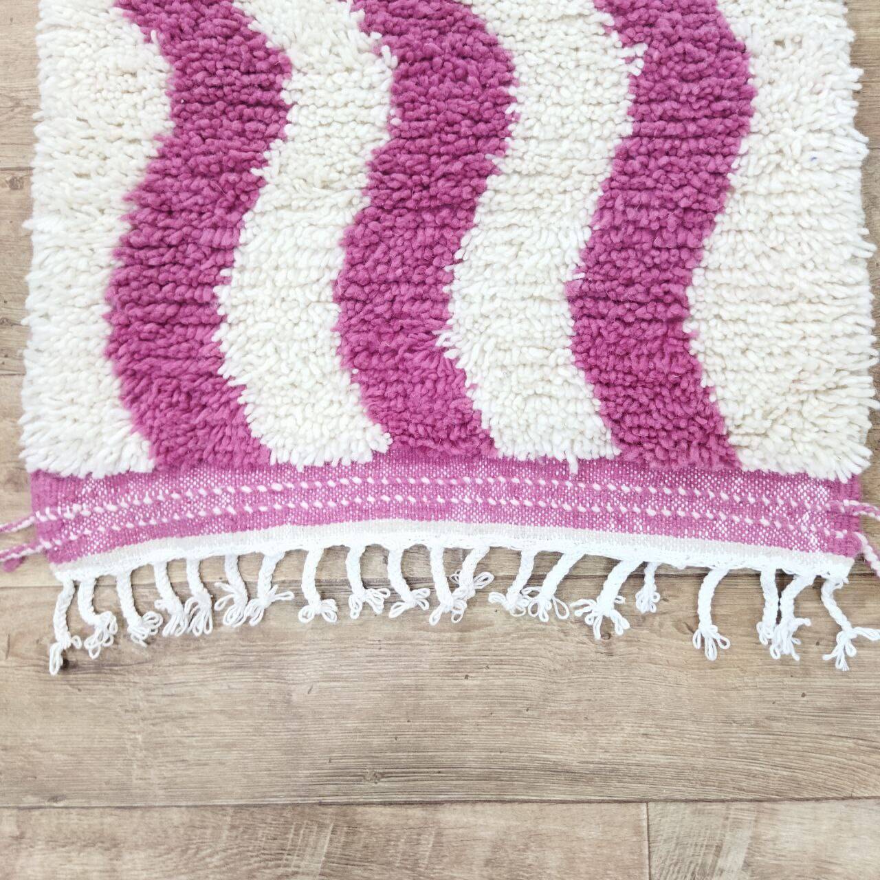 Tapis berbère Couloir Azilal en laine fait main 200 X 65 CM