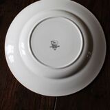 Round dish Digoin Sarreguemines Adèle pink green