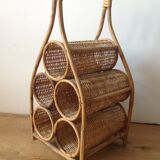 Rattan bottle locker