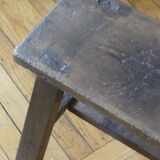 Brutalist teak stool from balî