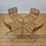 4 x Cesca Chairs, 1980s, in the Style of Marcel Breuer