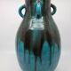 Primavera Vase for Spring in French Art Deco blue ceramic