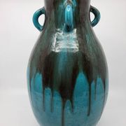 Vase Primavera pour le Printemps en céramique bleu Francais Art Déco