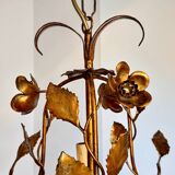 Old gilded metal chandelier circa 1960