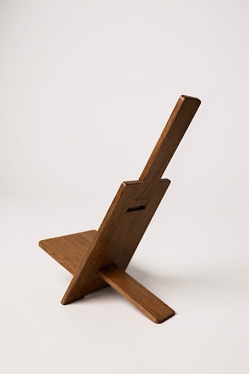 Brutalist minimalist armchair by Alain Gaubert, 1980s