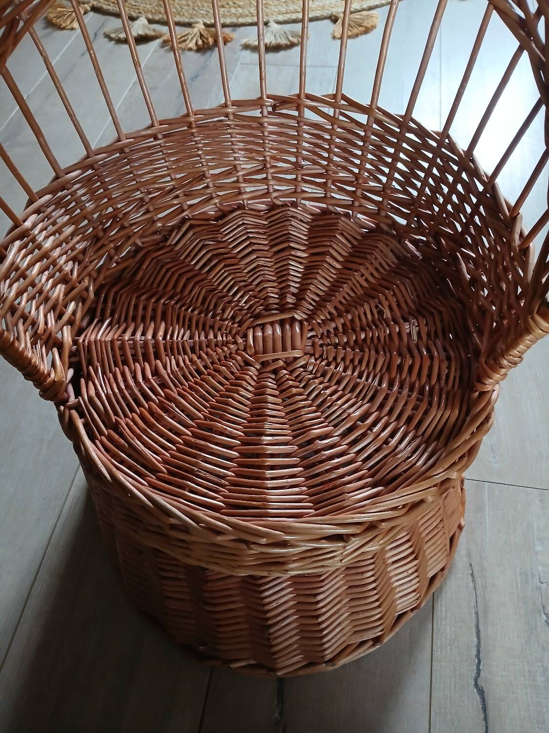 Fauteuil enfant ancien en rotin