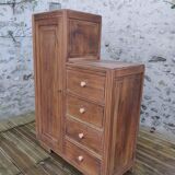 Combined asymmetrical chest of drawers
