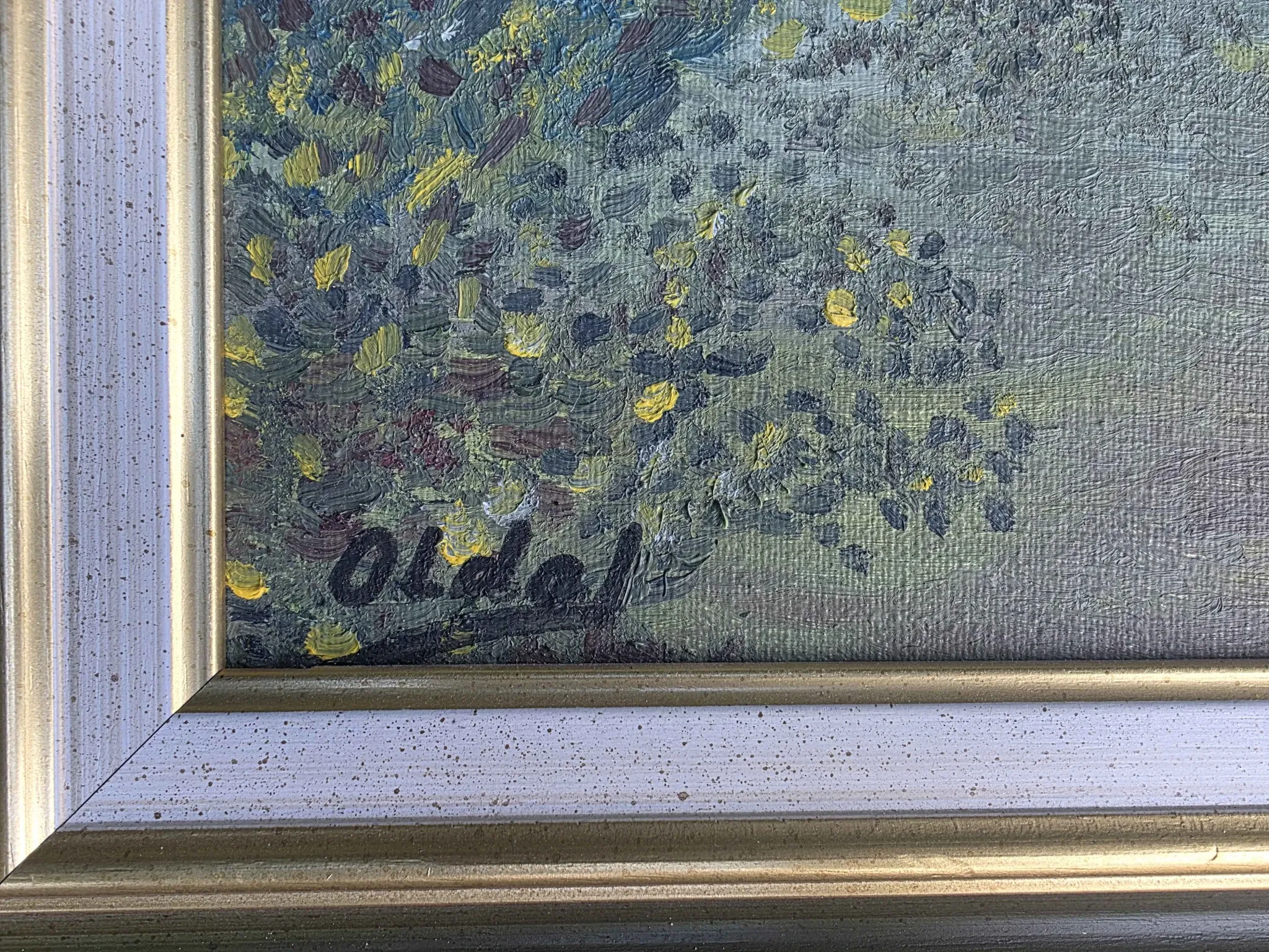 Peinture à l'huile du paysage de la Seine en France