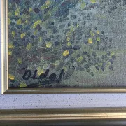 Peinture à l'huile du paysage de la Seine en France