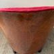 Fauteuil bergère Art Déco en loupe d’orme et velours