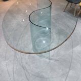 Transparent glass table