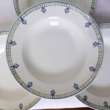 4 vintage soup plates from St Amand