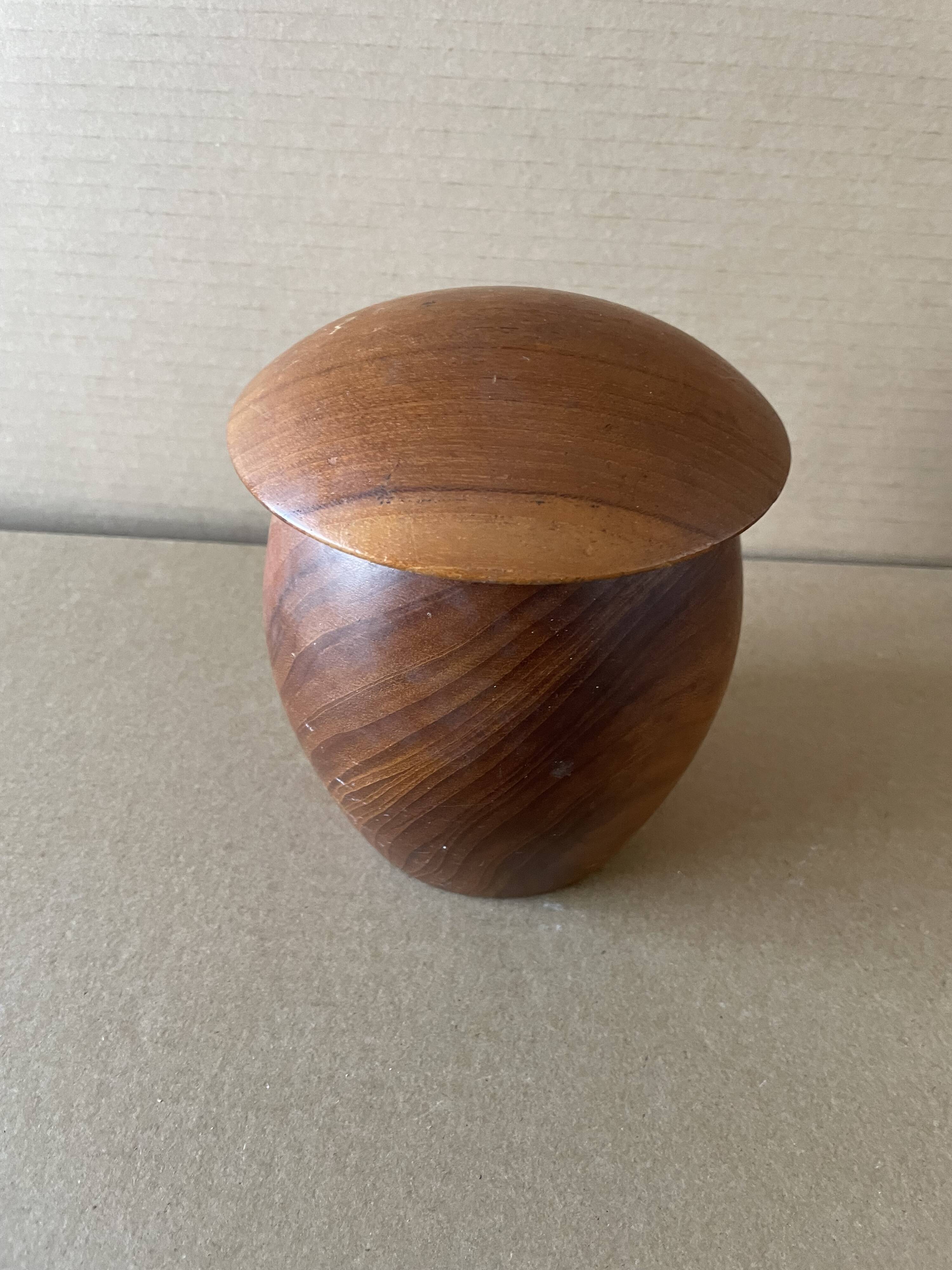 Old turned wooden box