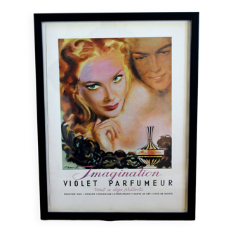 Violet perfume poster 1940 original advertising