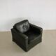 vintage green leather club chair