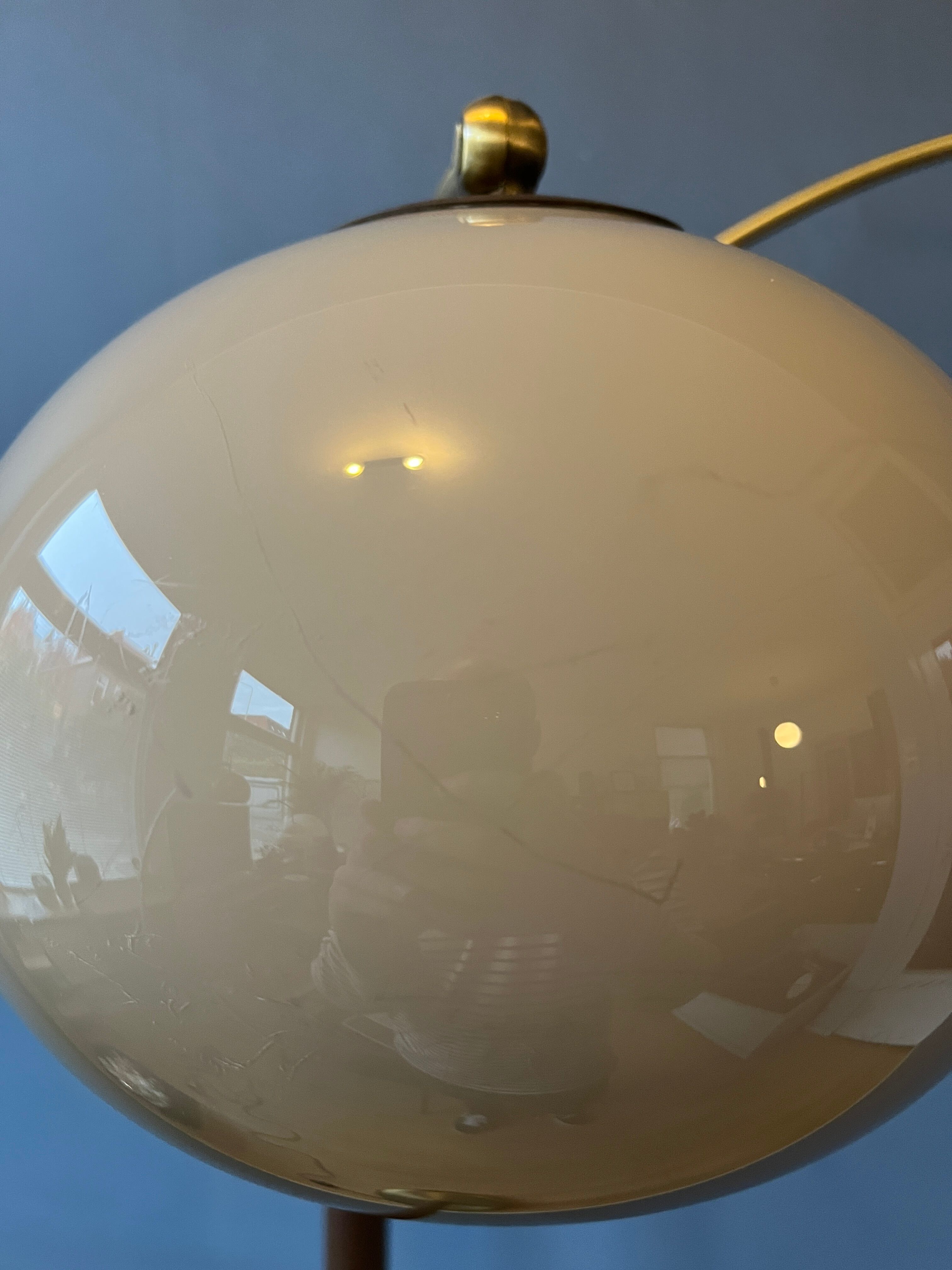 Vintage Dijkstra double arc mushroom floor lamp