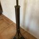 Lampadaire design bronze ,laqué noir et coupelle en verre