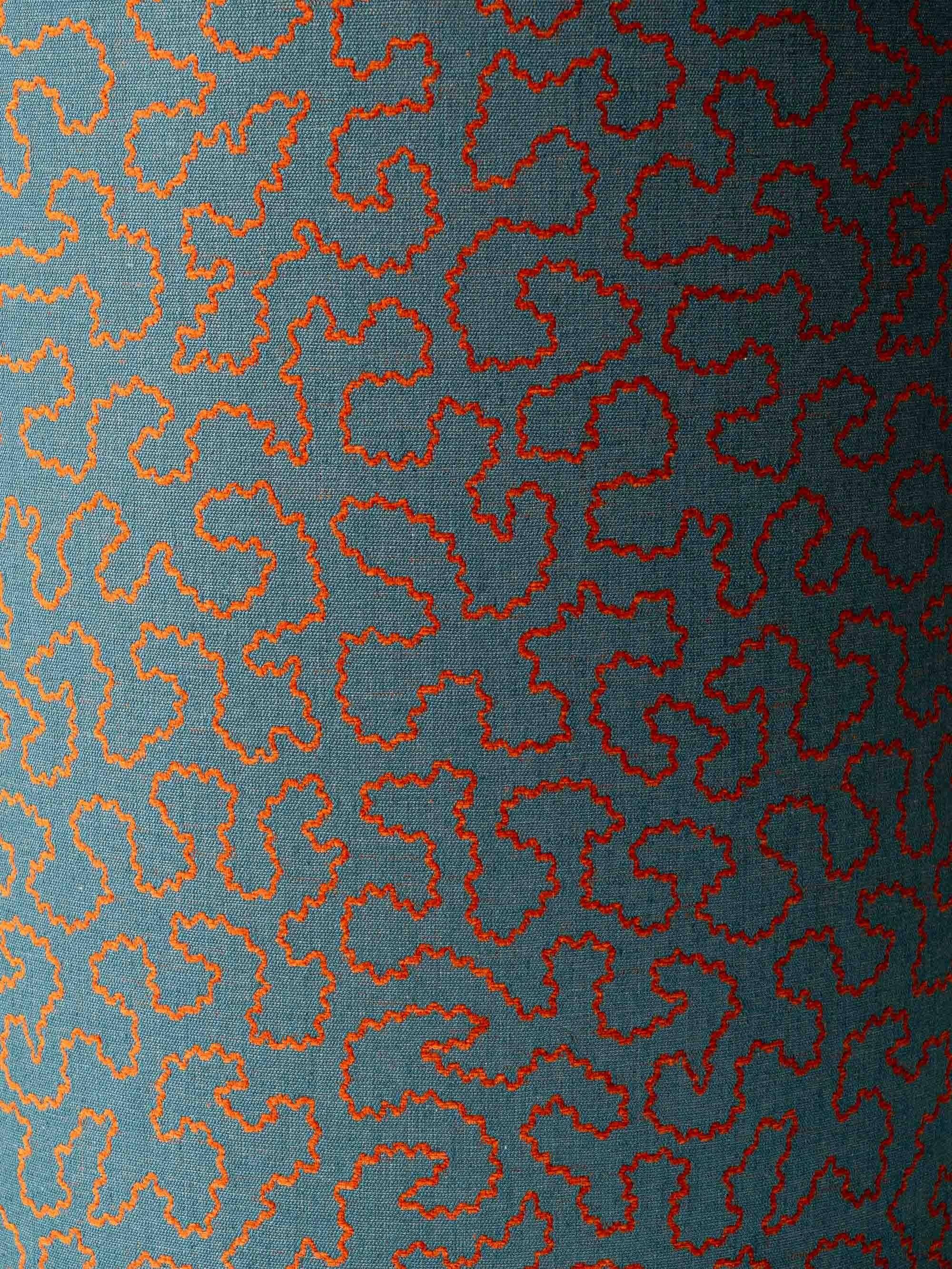 XXL Mid-Century Modern grey and orange ceramic table lamp Carstens Tönnieshof