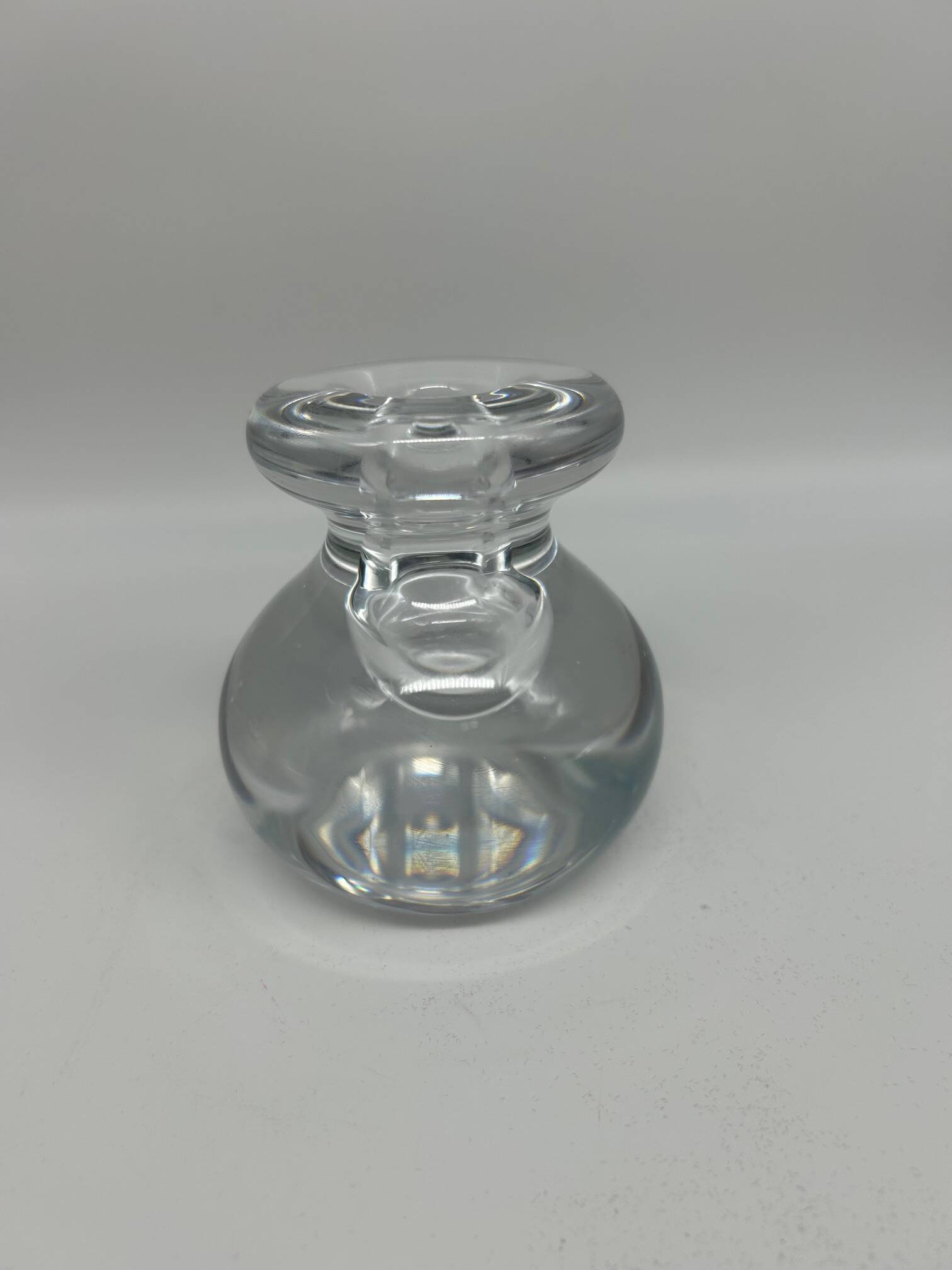 70s crystal candle holder