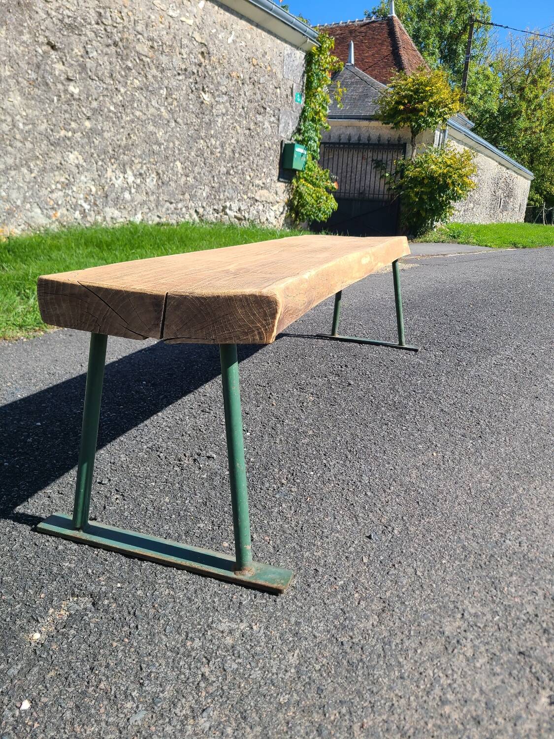 Banc massif industriel années 30