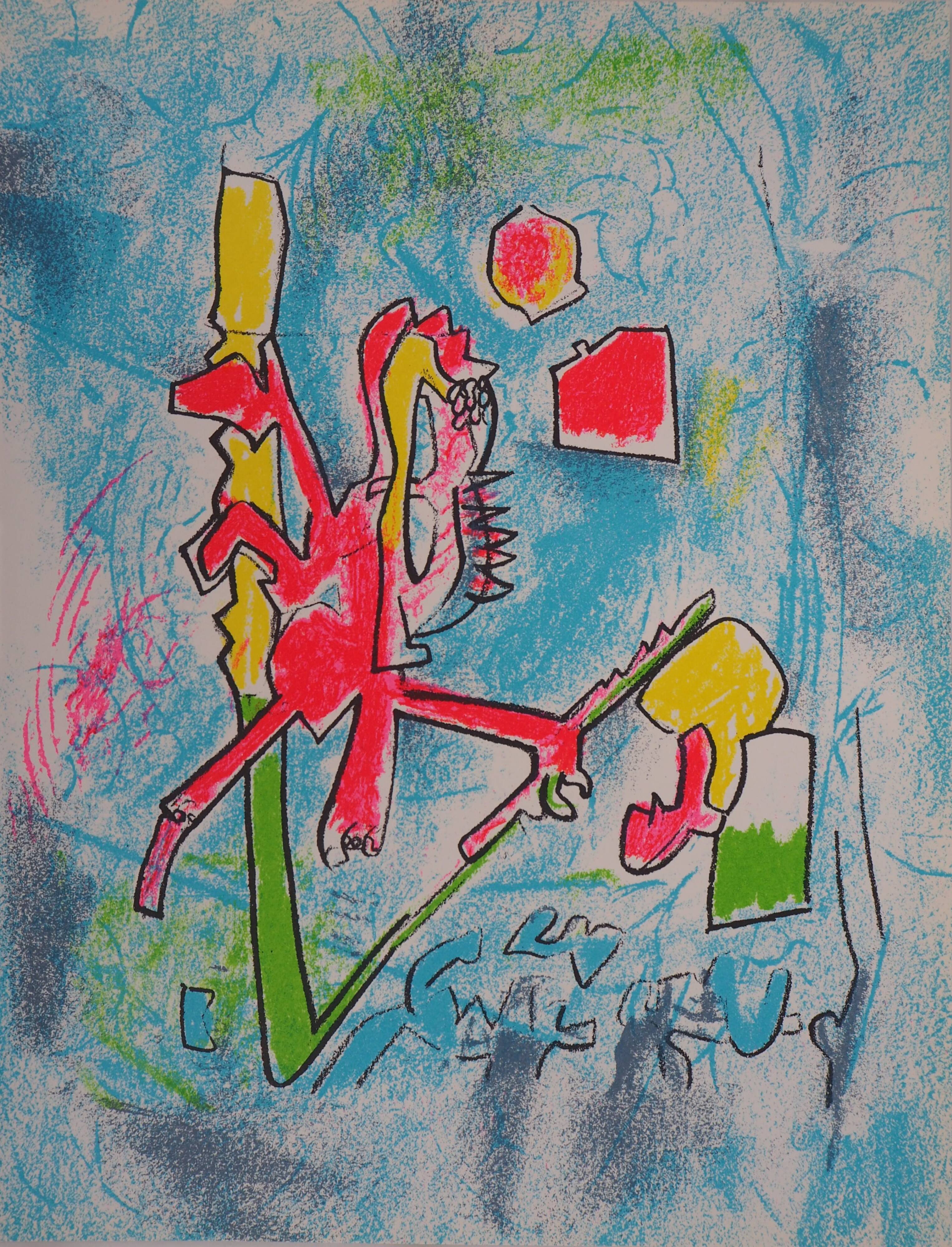 Roberto matta: surrealist creature - original lithograph
