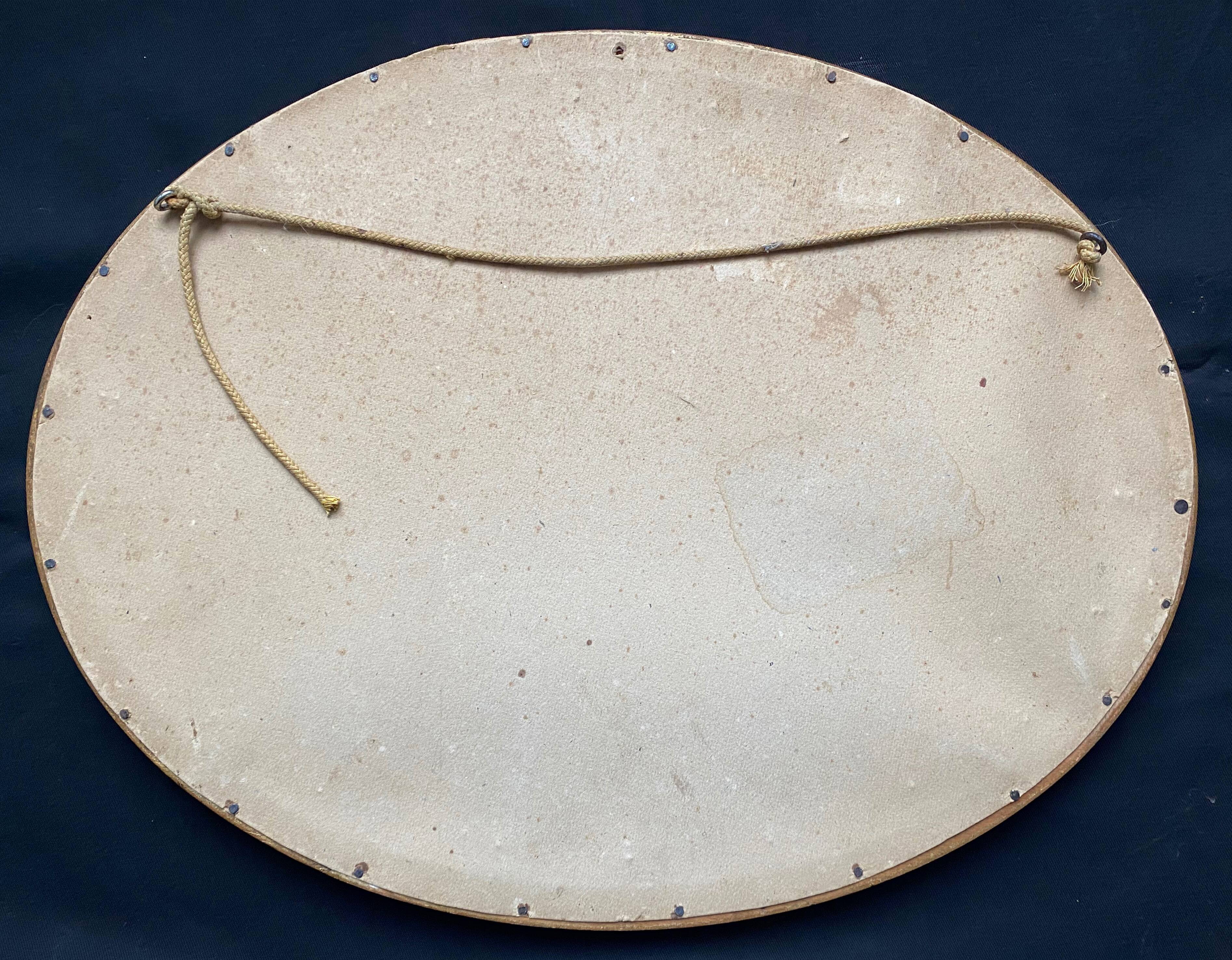 Painting (Art Deco, circa 1930) "Elegant to the fan and roses" signed André