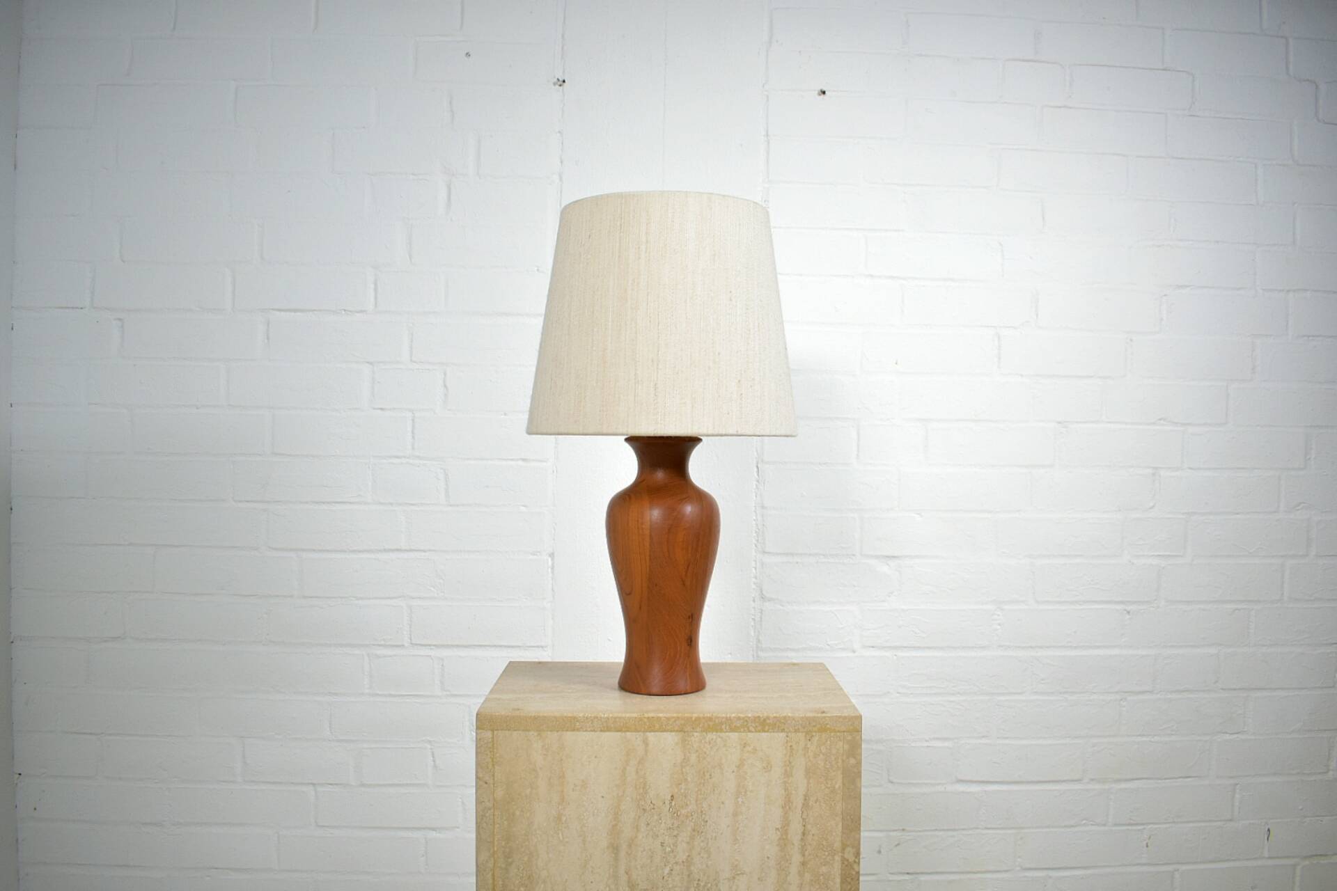 Danish table lamp by Dyrlund 1970s teak Scandinavian vintage
