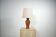 Danish table lamp by Dyrlund 1970s teak Scandinavian vintage