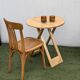 Folding table design "Suzy" Adrian Reed blonde wood vintage 80s