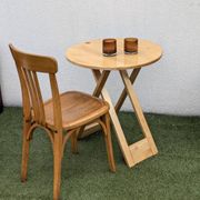 Table pliante design “Suzy” Adrian Reed bois blond vintage 80