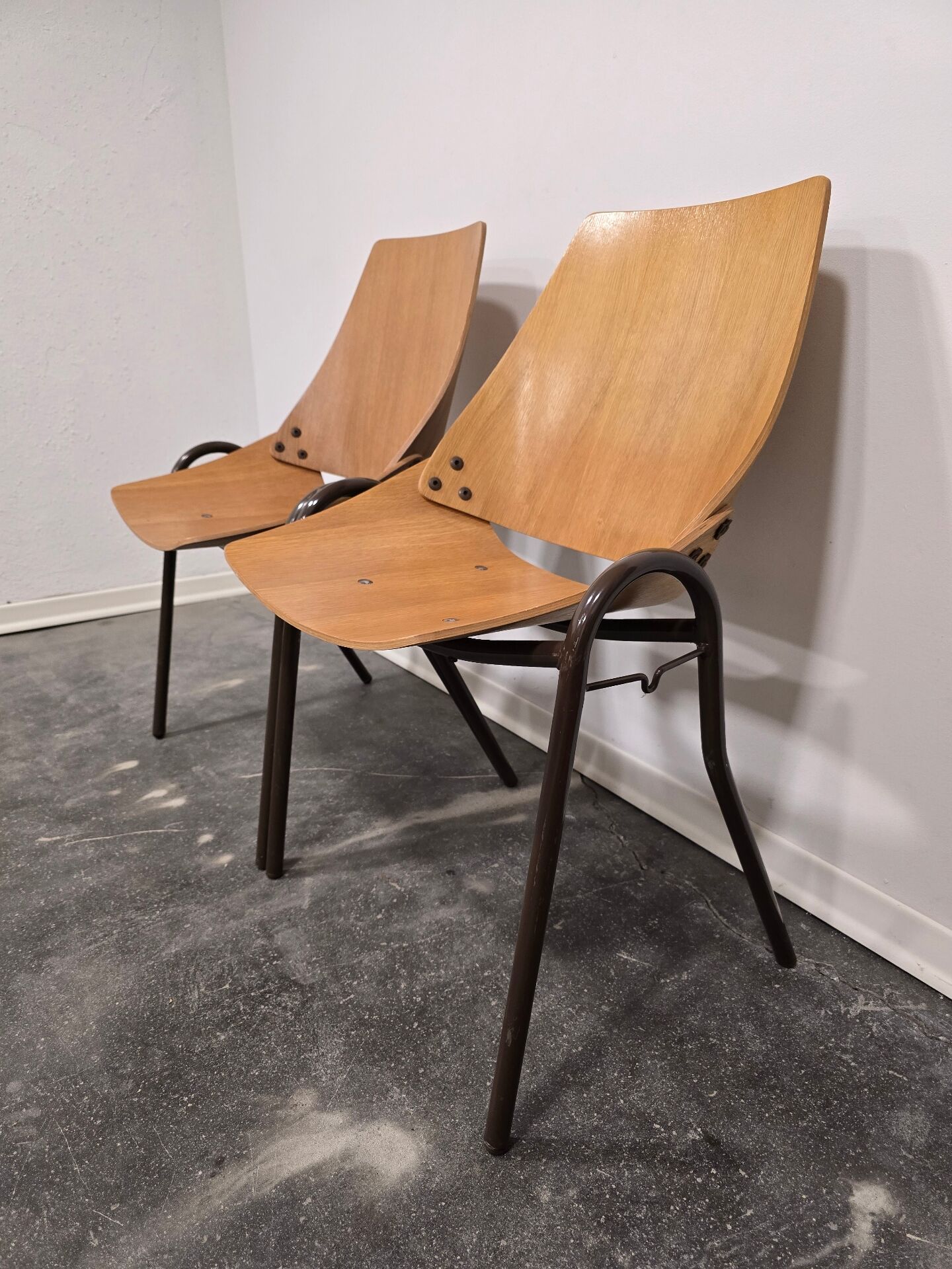 Pair of Lupina Stackable Chairs by Niko Kralj, 1970s Vintage Yugoslavi