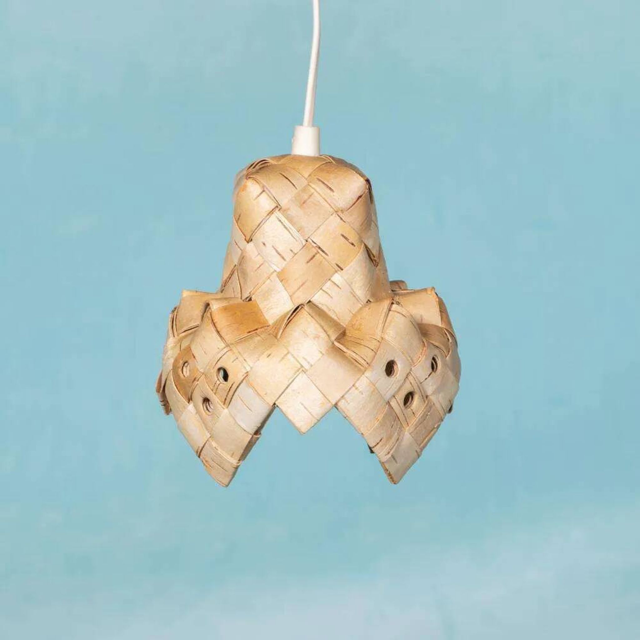 Vintage Scandinavian pendant from the 1960s, Japandi pendant.
