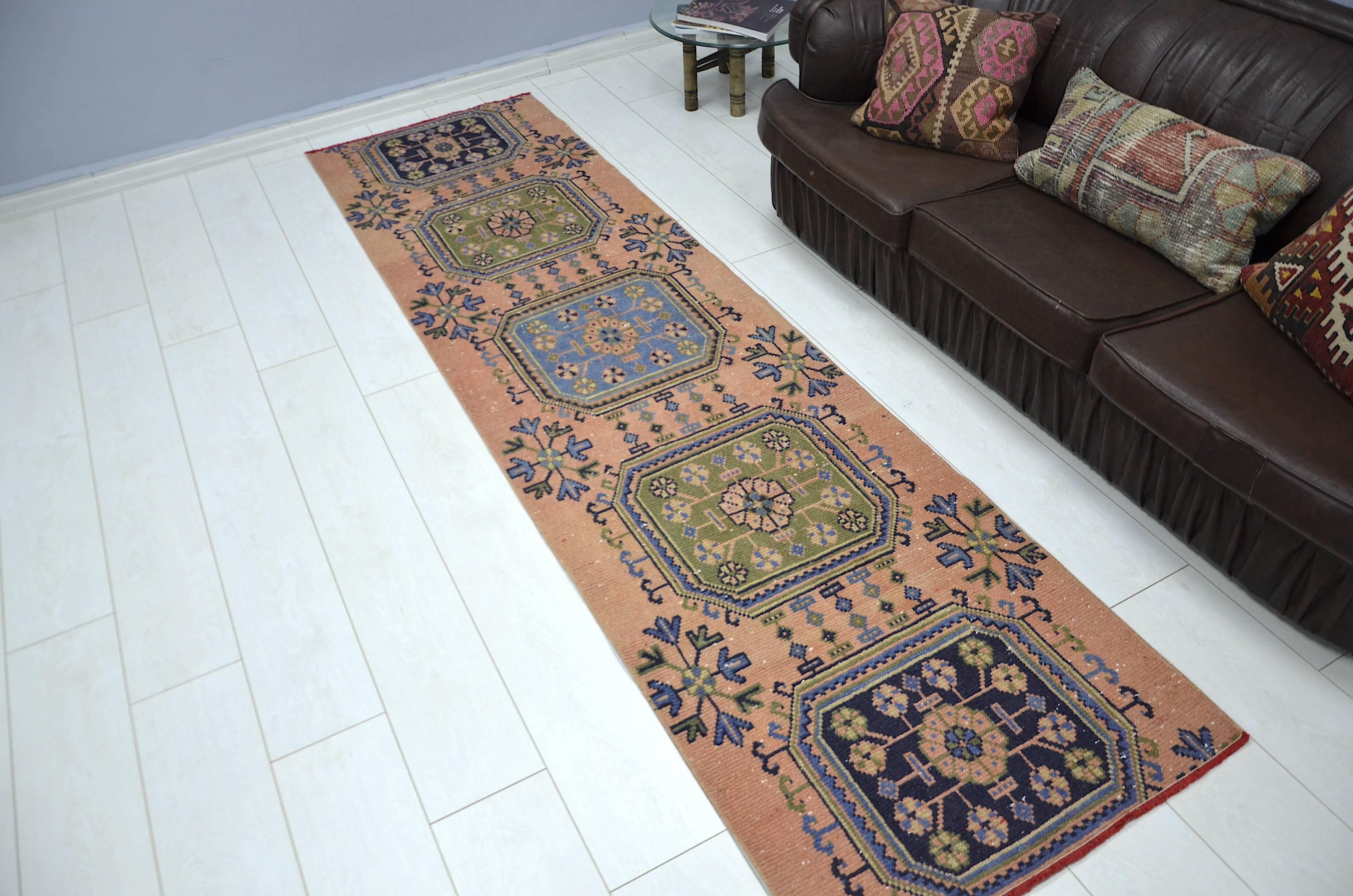 Orange & Green Turkish Runner sku 2241