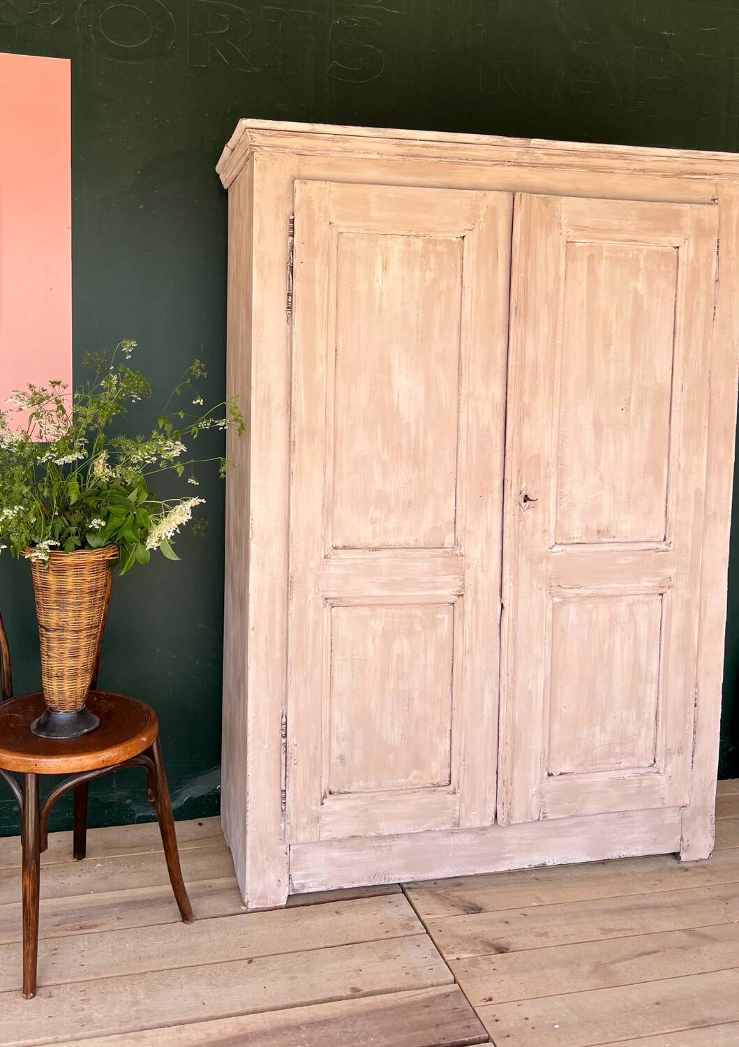 Old pink wardrobe
