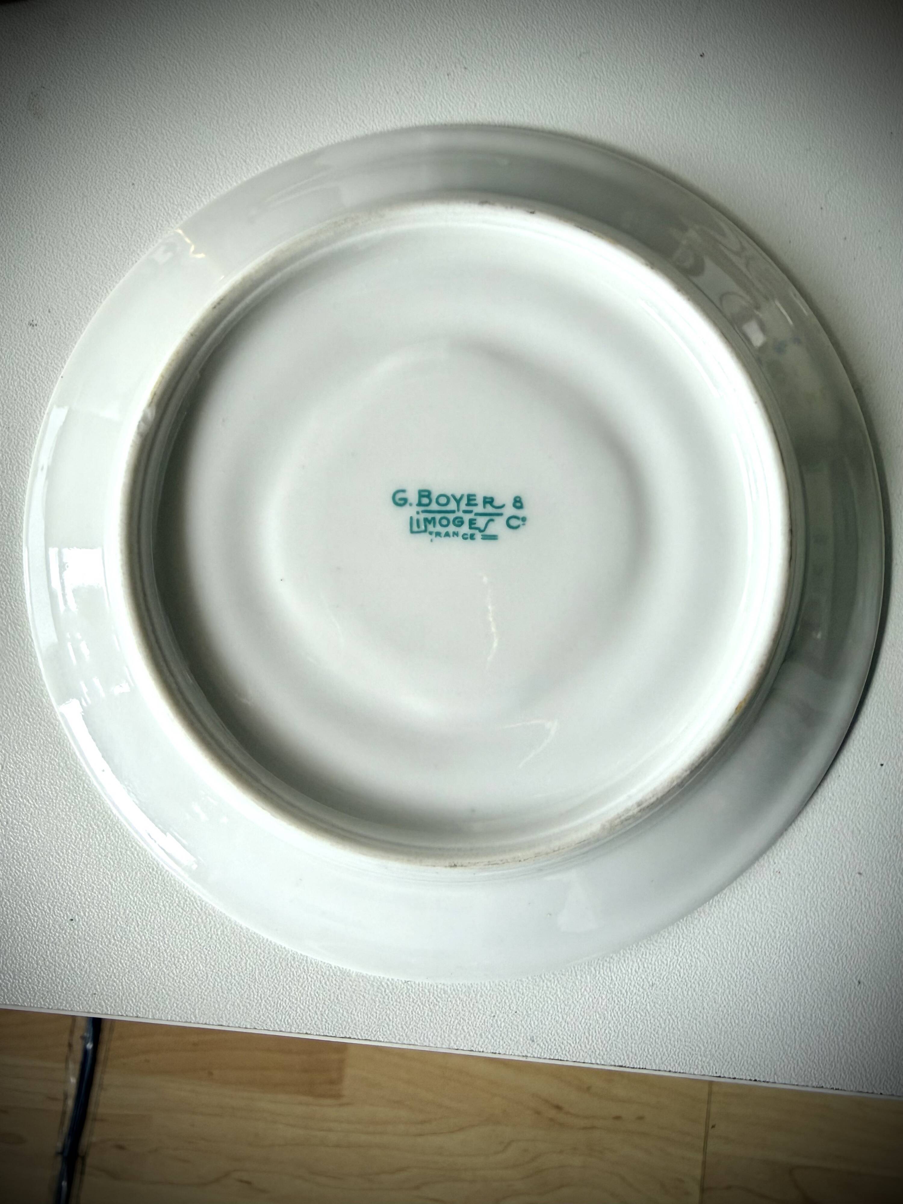 19th-century porcelain coffee/tea service - G. Boyer