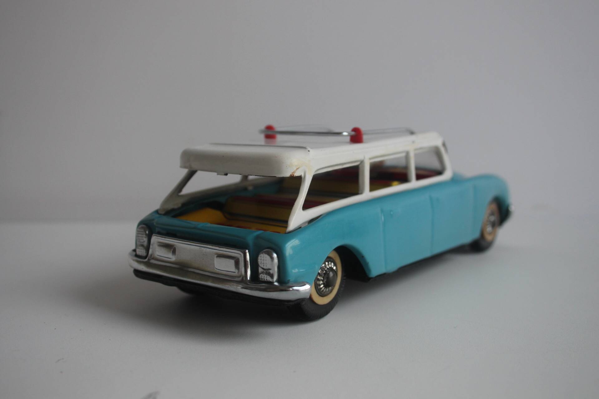 Vintage tin model car, Citroën DS station wagon, 1960s.