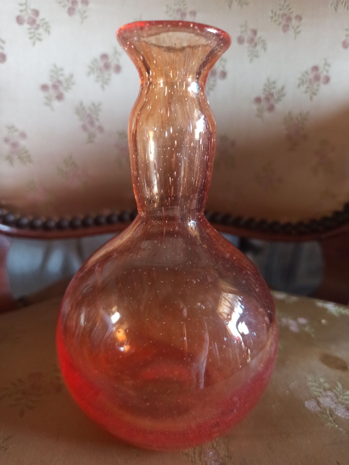 Mouth-blown glass soliflore vase