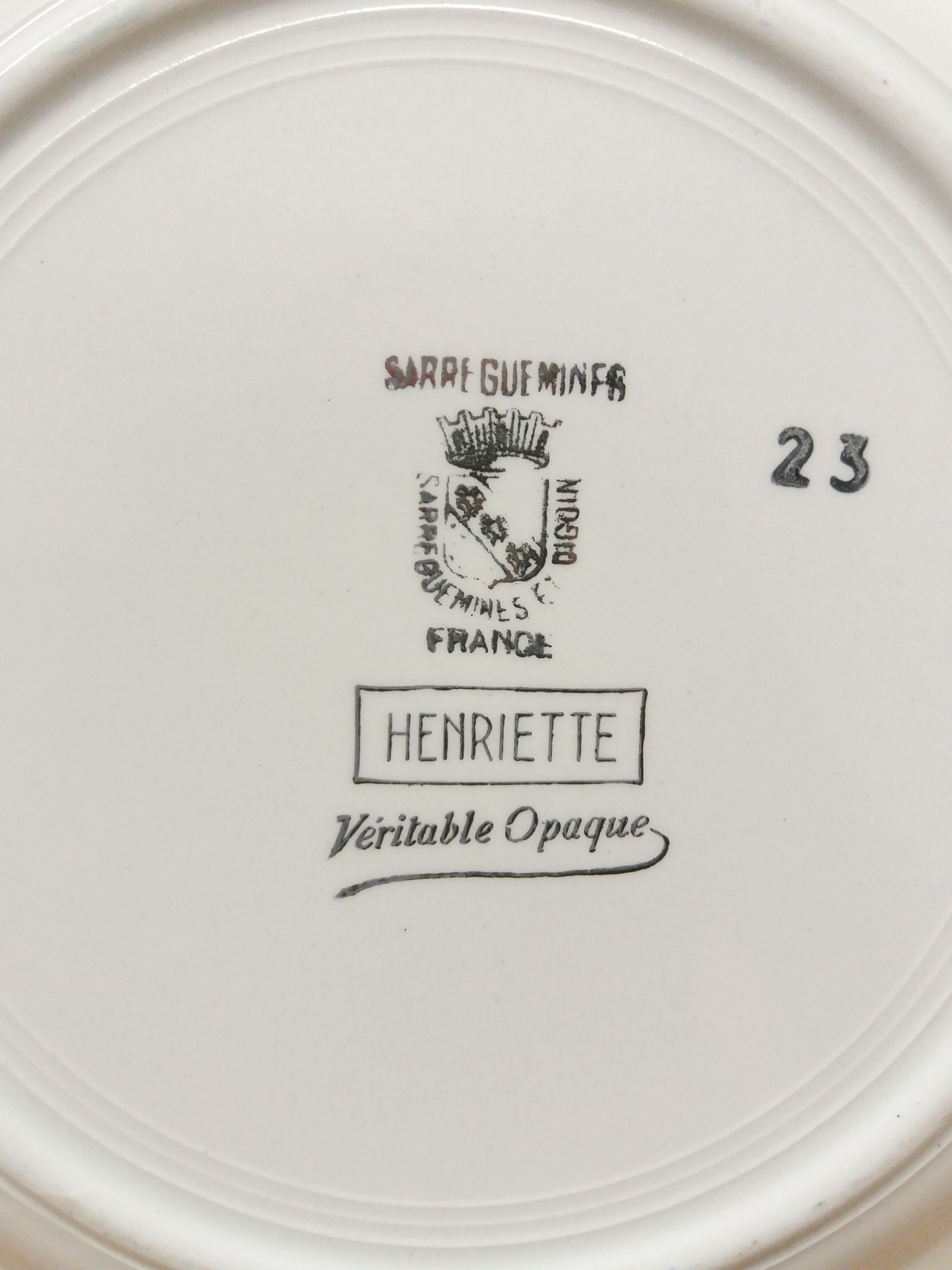 Set 6 dessert plates Sarreguemines