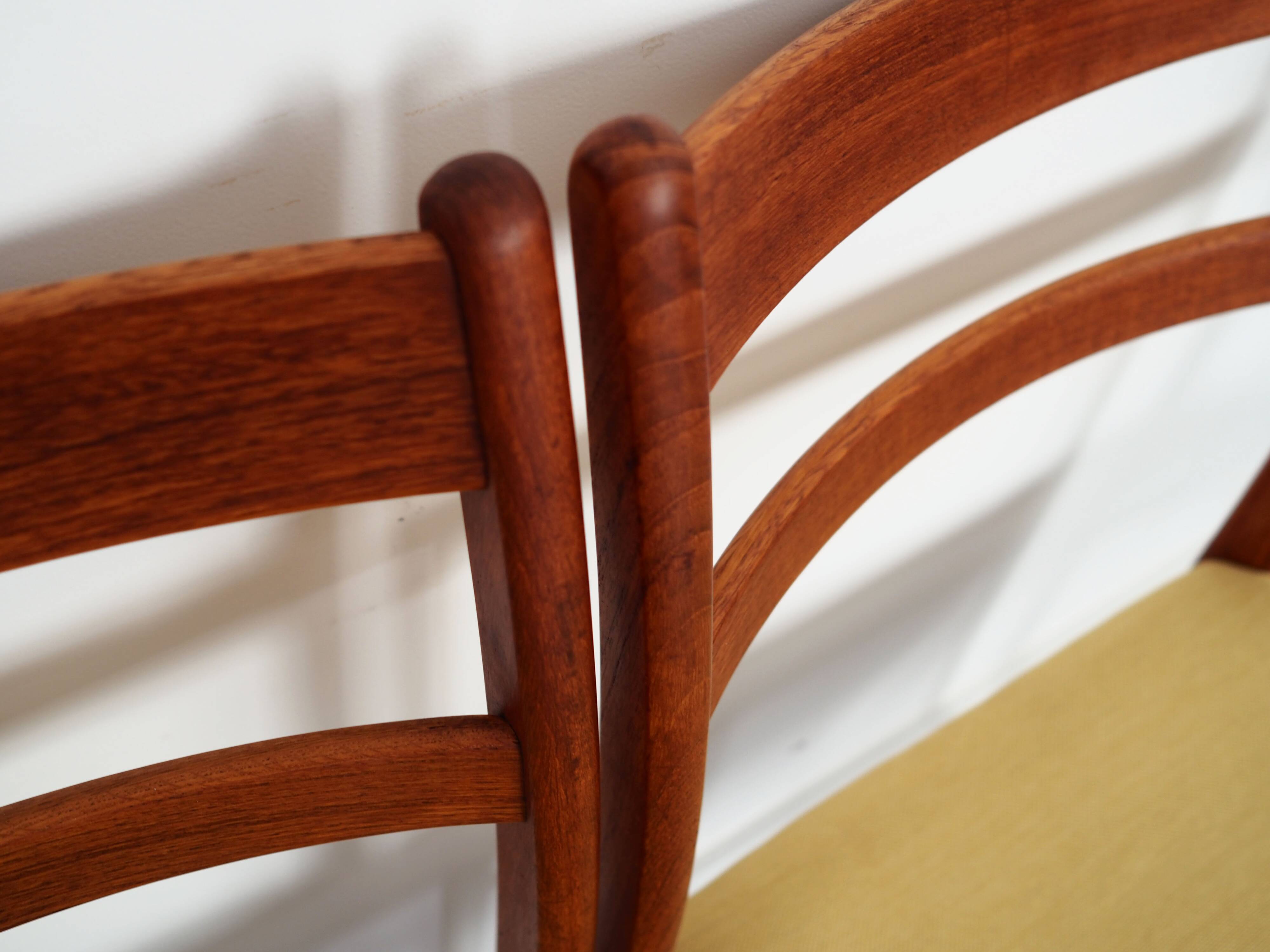 Set of four teak chairs, Danish design, 1970s, production: Denmark