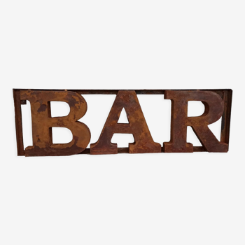 Rusty metal plate BAR