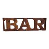 Rusty metal plate BAR