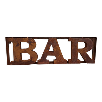 Rusty metal plate BAR