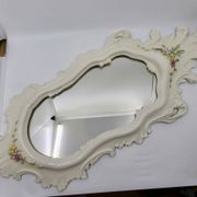 Farnesiana Mirror by Carlo Corvi in ceramic Italy 1950
