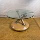 Vintage Tokyo Twist Swivel Coffee Table – Extendable Glass Top Stylish