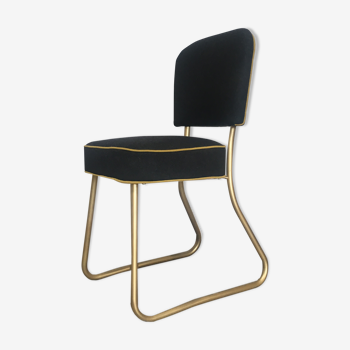 Golden black roneo chair restored to new