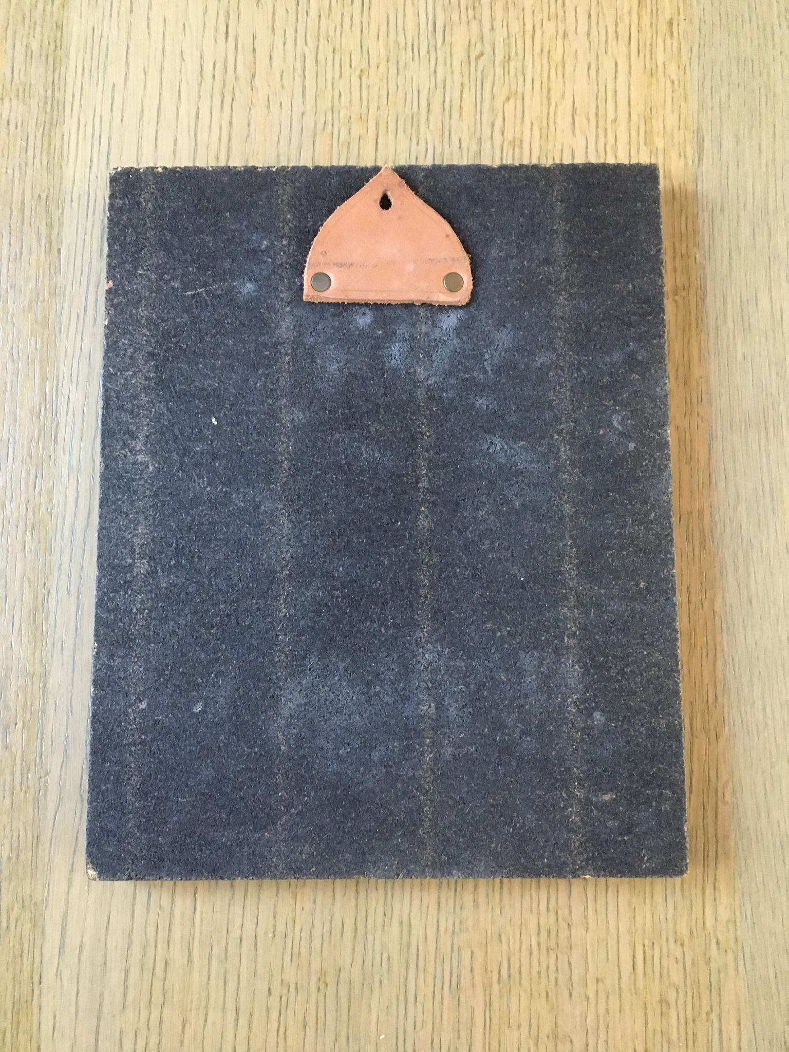 Vintage mirror all in leather 25x20cm