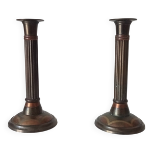 Paire de bougeoirs anciens